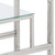 Console Table Silver Stainless Steel and Tempered Glass A949-350009