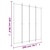 4-Panel Room Divider White 78.7"x86.6" Fabric A949-350198