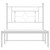 Metal Bed Frame without Mattress with Headboard White 39.4"x78.7 A949-374383