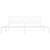 Metal Bed Frame without Mattress with Headboard White 76"x79.9 A949-374296