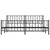  Metal Bed Frame without Mattress with Footboard Black 76"x79.9 A949-374461