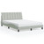  Bed Frame without Mattress "Hanko" Light Gray 53.9"x74.8" Velvet A949-3207877