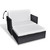  2 Piece Patio Lounge Set with Cushions Poly Rattan Black A949-43071