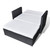  2 Piece Patio Lounge Set with Cushions Poly Rattan Black A949-43071