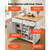 Kitchen Island Cart with Storage, 45.67 in Wide Mobile Rolling Storage Island on Swivel Wheels, wit E415-CFD2C2M11MKZCUF36001V0