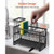 Kitchen Sink Caddy Organizer, 2 Tier Sponge Holder for Kitchen Sink with High Brush Holder & Divide E415-HMJTMSBXGDH0QOF3O001V0