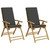 Folding Patio Reclining Chairs 2 pcs with Cushions Bamboo A949-365876