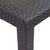 Patio Table Brown 59"x35.4"x28.3" Plastic Rattan Look A949-45606