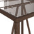 Outdoor Bar Table Brown 27.6"x27.6"x43.3" Poly Rattan A949-368694