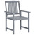 Patio Chairs with Cushions 4 pcs Gray Solid Acacia Wood A949-3061254