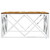 Coffee Table Silver Stainless Steel and Solid Wood Acacia A949-349975
