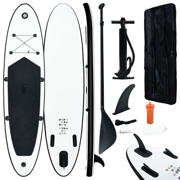 Inflatable Stand up Paddle Board Set Black and White A949-92729
