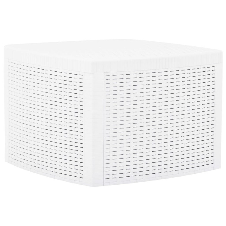 Side Table White 21.3"x21.3"x14.4" Plastic A949-48774