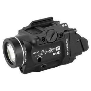 Streamlight Streamlight TLR-8 G Sub, White LED with Green Laser, Fits Springfield Hellcat, 500 Lumens, Anodized Finish, Black, Includes (1) CR123a Battery, Low and High Switches 69439 Streamlight Streamlight TLR-8 G Sub, White LED with Green Laser, Fits Springfield Hellcat, 500 Lumens, Anodized Finish, Black, Includes (1) CR123a Battery, Low and High Switches 69439