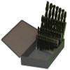 TopLine Drill Bit Set M2 Premium 29pcs 1/16-1/2" USA Huot Index, Black Finish