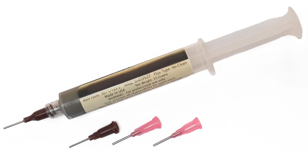 Kester EP256 Solder Paste, NoClean 63/37, Syringe Dispenser