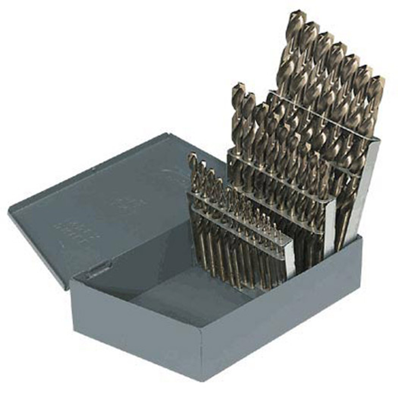 TopLine Drill Bit Set M2 Premium 60pcs #1-60 USA Huot Index Bright Finish