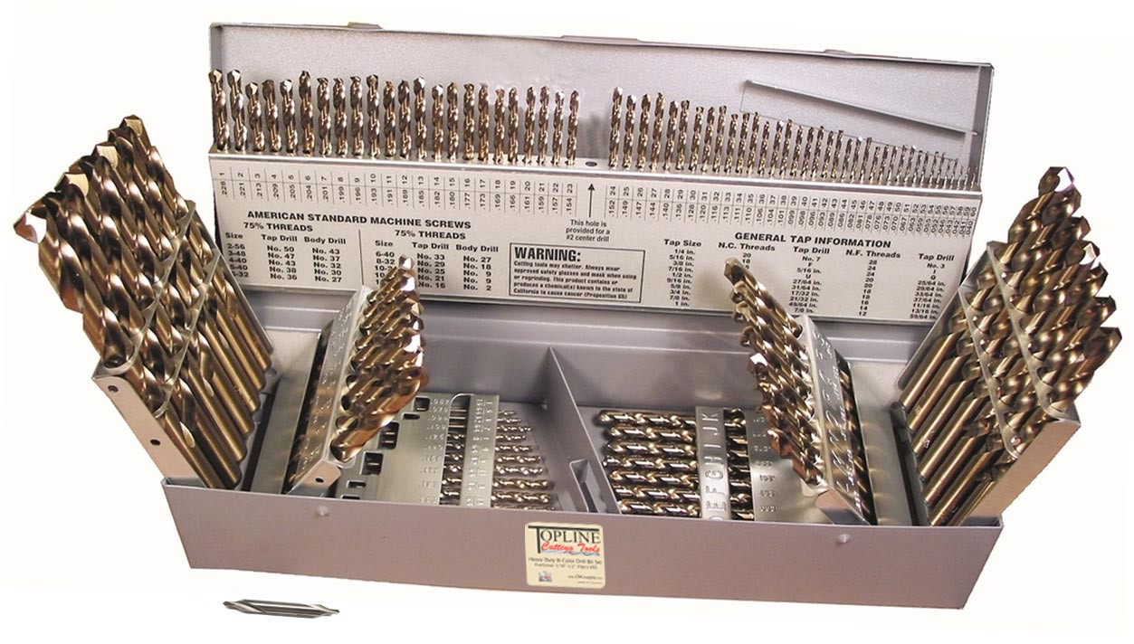 TopLine Cobalt M42 Drill Bit Set 115pcs