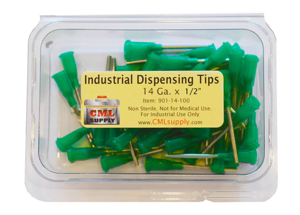 CML Supply 14ga x 0.5" Olive Blunt Tip Dispensing Fill Needles