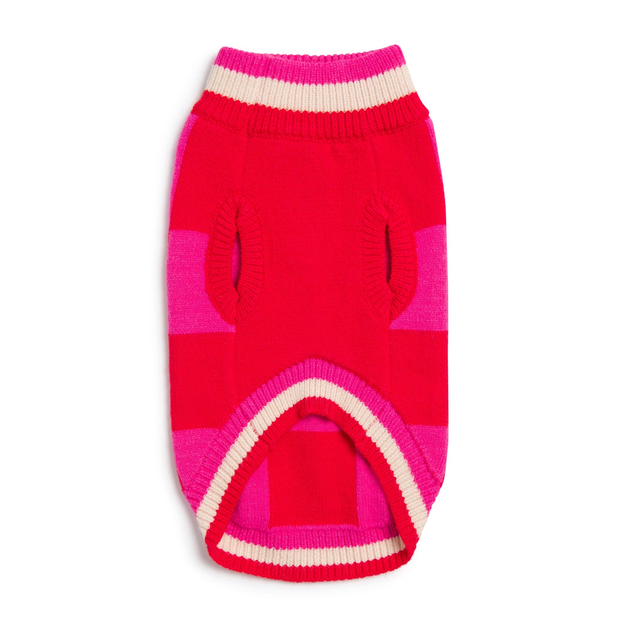 back side of ski dog sweater by fabdog