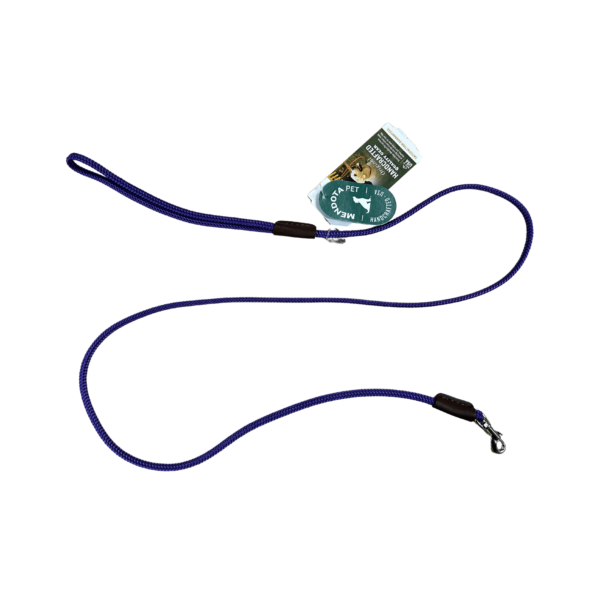Mendota Pet - British Show Snap Dog Leash 1_8“ X 4‘ - Purple.png