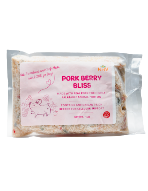 Gently Cooked Pork Stew with Berries for pets