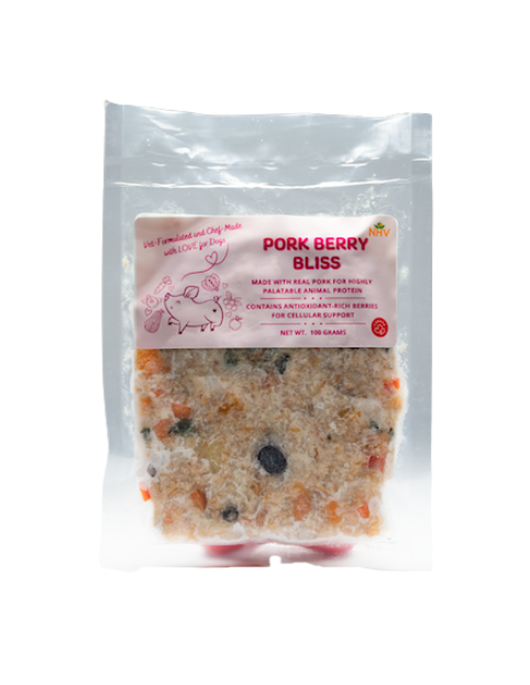 Gently Cooked Pork Stew with Berries for pets