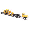 Diecast Masters 84414 - Cat CT660 Day Cab Tractor with Lowboy Trailer and Cat 163H Motor Grader  - HO Scale