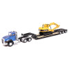 Diecast Masters 84415 - Cat CT660 Day Cab Tractor with Lowboy Trailer and Cat 315C L Hydraulic Excavator  - HO Scale