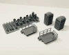 Silver Spike Designs 87-1039 - Toilet wagons porta-potty carts (pair)  - HO Scale Kit