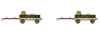 Silver Spike Designs 87-1040 - Mesh side flat carts (pair)  - HO Scale Kit