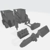Jackson Railcar N62054 - Skid Steer (2 pck) and attachments  - N Scale