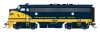 PRE-ORDER: Broadway Limited 10551 - EMD F7A (DC Silent) + EMD F7B (Unpowered) Chesapeake & Ohio (C&O) 7002/7501 - HO Scale