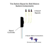 Dwarvin DVTSSS201S-N - Turnout Signal Stall Motor w/3 Silver Dwarf Signals  - N Scale