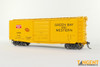 Tangent Scale Models 26020-02 - Yellow Repaint 1963+ 40′ PS-1 9' Door Boxcar Green Bay & Western (GBW) 937 - HO Scale
