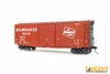 Tangent Scale Models 26032-12 - Delivery 3-1961 w/ Superior Door 40′ PS-1 9' Door Boxcar Milwaukee Road (MILW) 30159 - HO Scale