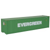 Walthers 949-8202 - 40' Hi Cube Corrugate Container w/ Flat Roof Evergreen  - HO Scale