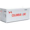 Walthers 949-8664 - 20' Smooth-Side Container - Ready to Run Columbus Line  - HO Scale