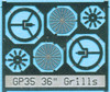 BLMA #88 - 36" Fan Grill w/o Center Plate - N Scale