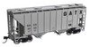 Walthers Mainline 910-7987 - 37' 2980 2-Bay Covered Hopper GATX (GACX) 3252 - HO Scale