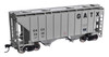 Walthers Mainline 910-7989 - 37' 2980 2-Bay Covered Hopper GATX (GACX) 3336 - HO Scale