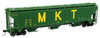 Walthers Mainline 910-49026 - 57' Trinity 4750 3-Bay Covered Hopper Missouri-Kansas-Texas (MKT) 4535 - HO Scale