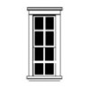 Durango Press 60 - Tall Double Hung Window (4)    - HO Scale Kit