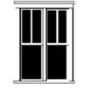 Durango Press 62 - Door With Transom Window (4)    - HO Scale Kit