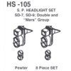 Details West 105 - Sp  Headlight  Set:  "Mars"  Double  End,  Sd7-  - HO Scale