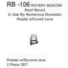 Details West 106 - Rotary Beacon : Roo F Mount , All  Locos  3 Pi  - HO Scale