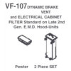 Details West 107 - Dynamic Brake  Vent  & Electrical  Cabi Net F  - HO Scale