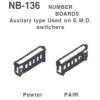 Details West 136 - Number Boards Auxiliary Type EMD SWâ€™s pr  - HO Scale