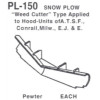 Details West 150 -  Snow Plow: "Weed-Cutter" Type Several Raods   - HO Scale