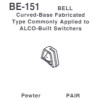 Details West 151 -  Bell: Curved-Base Fabricated Type, Alco Switchers   - HO Scale